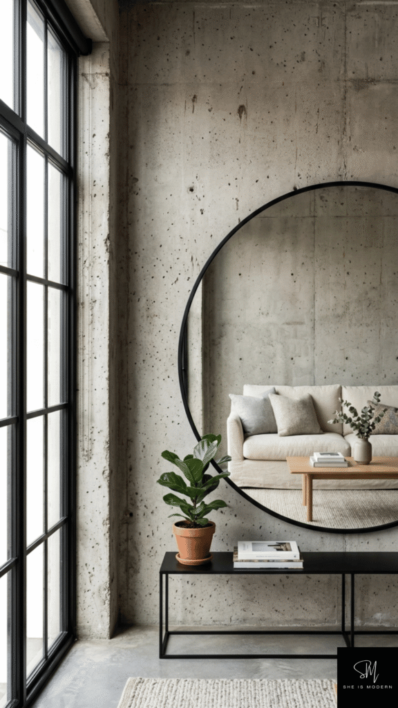 Raw Concrete Statement Walls