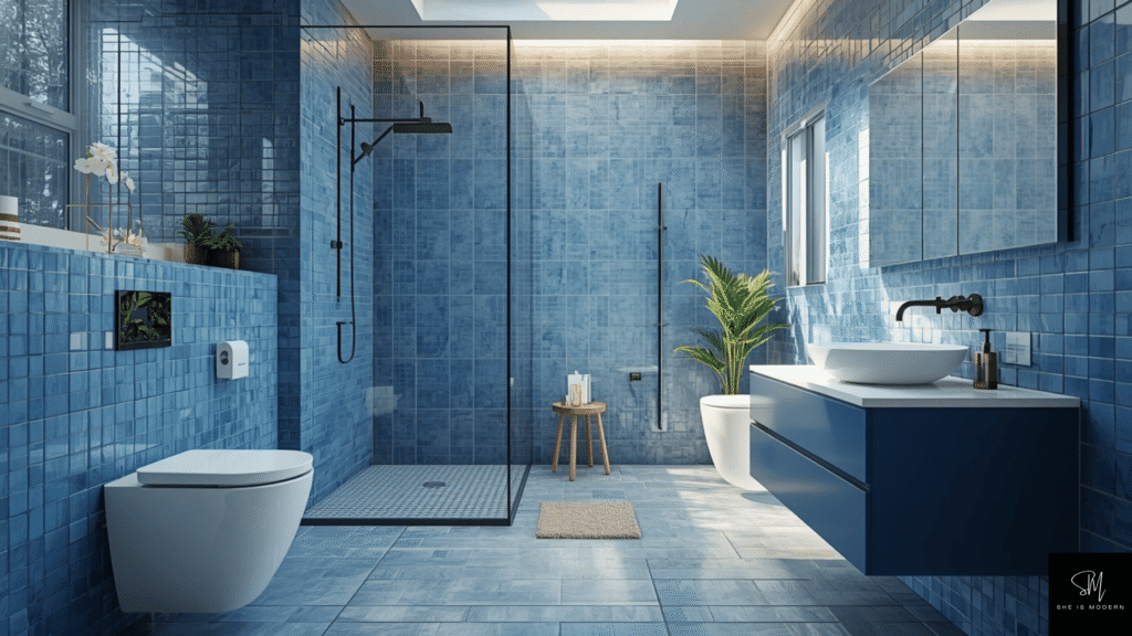 Blue Tile Bathroom Ideas That Shine
