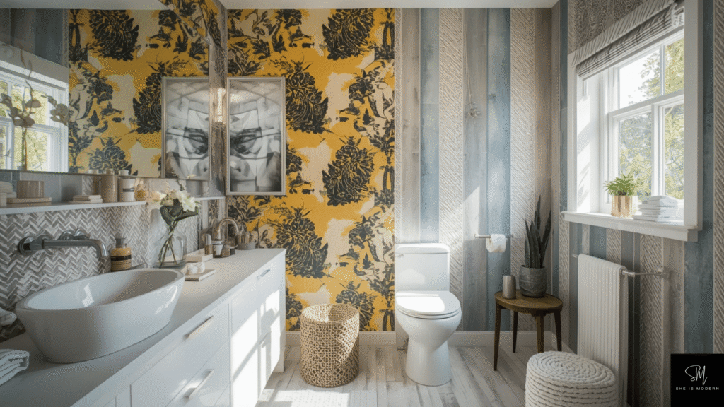 Bathroom Wallpaper Ideas That Pop
